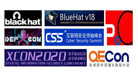 多次在Black Hat、DEF CON、Blue Hat、POC、互联网安全领袖峰会CSS